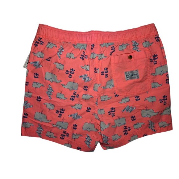 Party Pants "Moby Says: 'Dont Be A Dick" Swim Board Shorts Pockets Peach M NWT - Picture 2 of 11